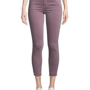 J Brand Lilac Destruct Midi Crop Distressed‎ Ankle Skinny Jeans Womens Size 29